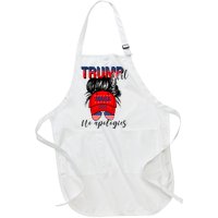 Trump Girl No Apologies Patriotic American Full-Length Apron With Pockets