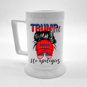 Trump Girl No Apologies Patriotic American Beer Stein