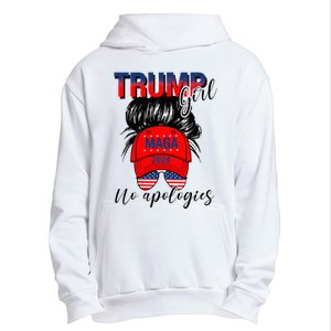 Trump Girl No Apologies Patriotic American Urban Pullover Hoodie