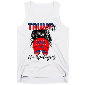 Trump Girl No Apologies Patriotic American Tank Top