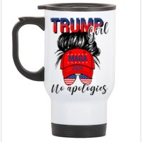 Trump Girl No Apologies Patriotic American Stainless Steel Travel Mug