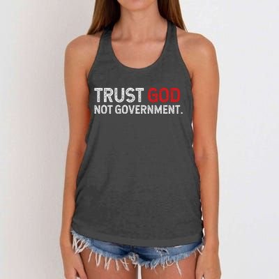 Trust God Not Government Women's Knotted Racerback Tank