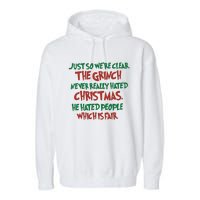 The Grinc Never Really Hated Christmas Funny Garment-Dyed Fleece Hoodie