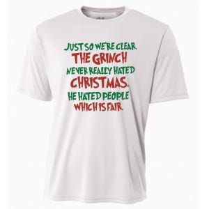 The Grinc Never Really Hated Christmas Funny Cooling Performance Crew T-Shirt