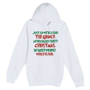 The Grinc Never Really Hated Christmas Funny Premium Pullover Hoodie