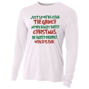 The Grinc Never Really Hated Christmas Funny Cooling Performance Long Sleeve Crew