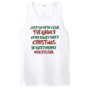 The Grinc Never Really Hated Christmas Funny PosiCharge Competitor Tank