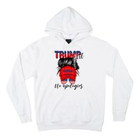 Trump Girl No Apologies Patriotic American Trump 2024 Hoodie