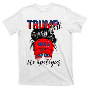 Trump Girl No Apologies Patriotic American Trump 2024 T-Shirt