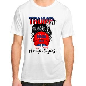 Trump Girl No Apologies Patriotic American Trump 2024 Adult ChromaSoft Performance T-Shirt