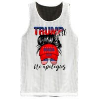 Trump Girl No Apologies Patriotic American Trump 2024 Mesh Reversible Basketball Jersey Tank