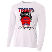 Trump Girl No Apologies Patriotic American Trump 2024 Cooling Performance Long Sleeve Crew