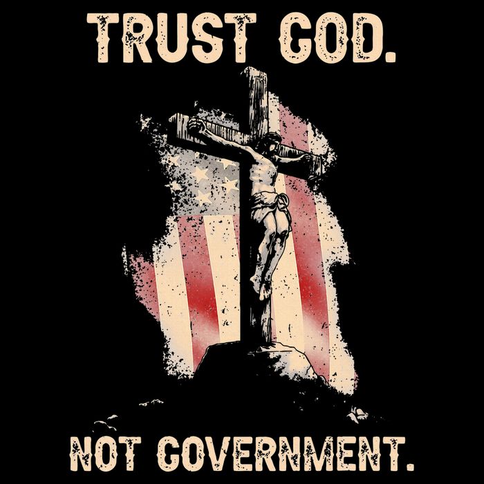 Trust God Not Government Christian Faith Cross Us Flag Visor