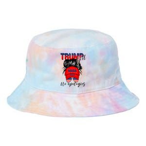 Trump Girl No Apologies Patriotic American Tie Dye Newport Bucket Hat