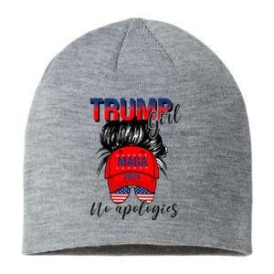 Trump Girl No Apologies Patriotic American Sustainable Beanie