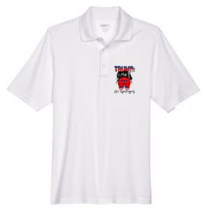 Trump Girl No Apologies Patriotic American Men's Origin Performance Pique Polo