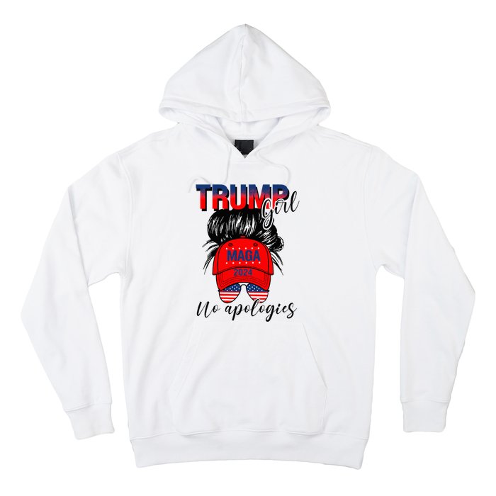 Trump Girl No Apologies Patriotic American Hoodie