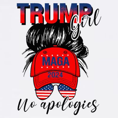 Trump Girl No Apologies Patriotic American T-Shirt