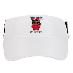 Trump Girl No Apologies Patriotic American Adult Drive Performance Visor