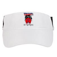 Trump Girl No Apologies Patriotic American Adult Drive Performance Visor