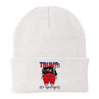 Trump Girl No Apologies Patriotic American Knit Cap Winter Beanie