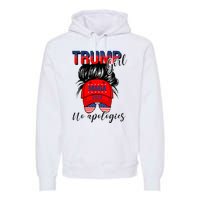 Trump Girl No Apologies Patriotic American Premium Hoodie