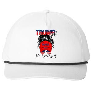 Trump Girl No Apologies Patriotic American Snapback Five-Panel Rope Hat