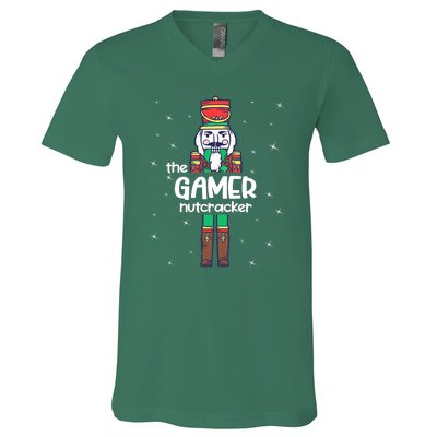 The Gamer Nutcracker Family Matching Christmas Pajama V-Neck T-Shirt