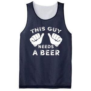 This Guy Needs A Beer Funny Drinking Gift Mesh Reversible Basketball Jersey Tank