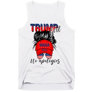 Trump Girl No Apologies Patriotic American Tank Top