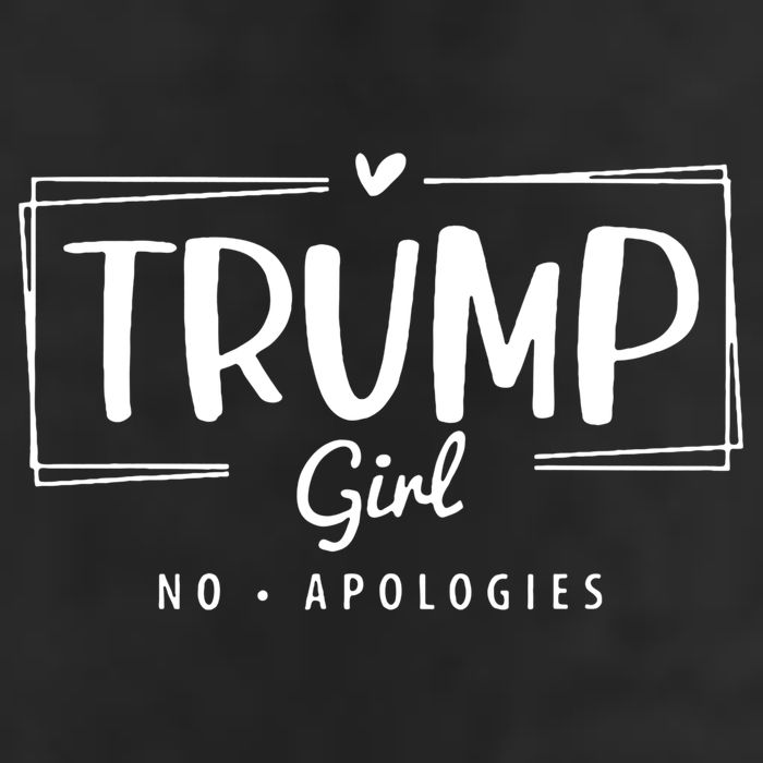 Trump Girl No Apologies Election 2024 7 Panel Mesh Trucker Snapback Hat