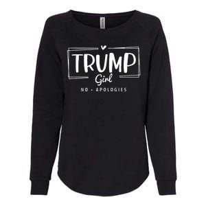 Trump Girl No Apologies Election 2024 Womens California Wash Sweatshirt