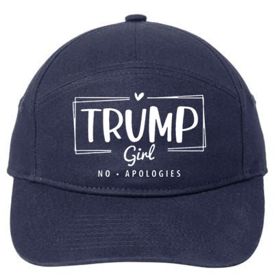 Trump Girl No Apologies Election 2024 7-Panel Snapback Hat