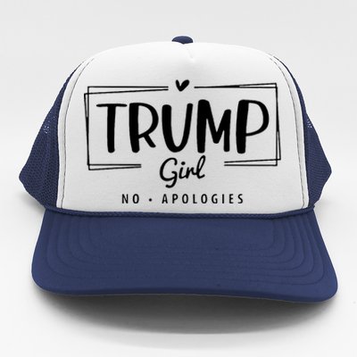 Trump Girl No Apologies Election 2024 Trucker Hat