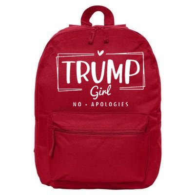 Trump Girl No Apologies Election 2024 16 in Basic Backpack