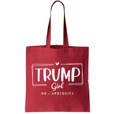 Trump Girl No Apologies Election 2024 Tote Bag