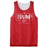 Trump Girl No Apologies Election 2024 Mesh Reversible Basketball Jersey Tank