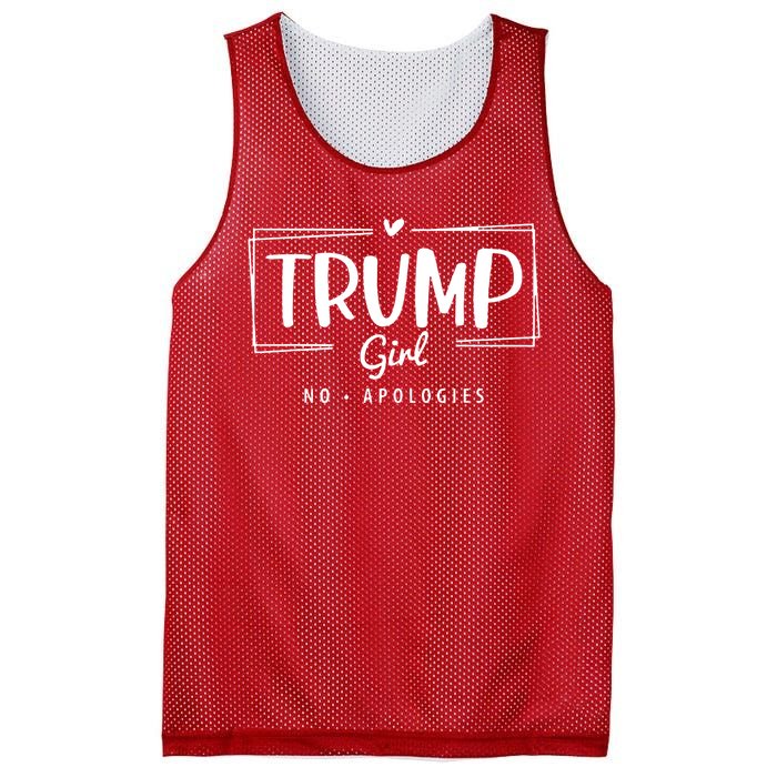 Trump Girl No Apologies Election 2024 Mesh Reversible Basketball Jersey Tank