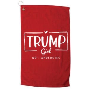 Trump Girl No Apologies Election 2024 Platinum Collection Golf Towel