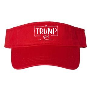 Trump Girl No Apologies Election 2024 Valucap Bio-Washed Visor