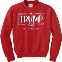 Trump Girl No Apologies Election 2024 Kids Sweatshirt