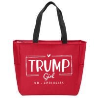 Trump Girl No Apologies Election 2024 Zip Tote Bag