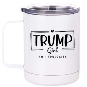 Trump Girl No Apologies Election 2024 12 oz Stainless Steel Tumbler Cup