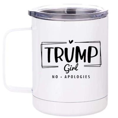 Trump Girl No Apologies Election 2024 12 oz Stainless Steel Tumbler Cup