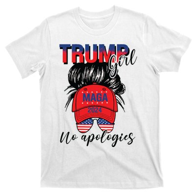 Trump Girl No Apologies Patriotic American T-Shirt