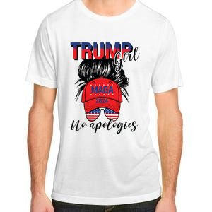 Trump Girl No Apologies Patriotic American Adult ChromaSoft Performance T-Shirt