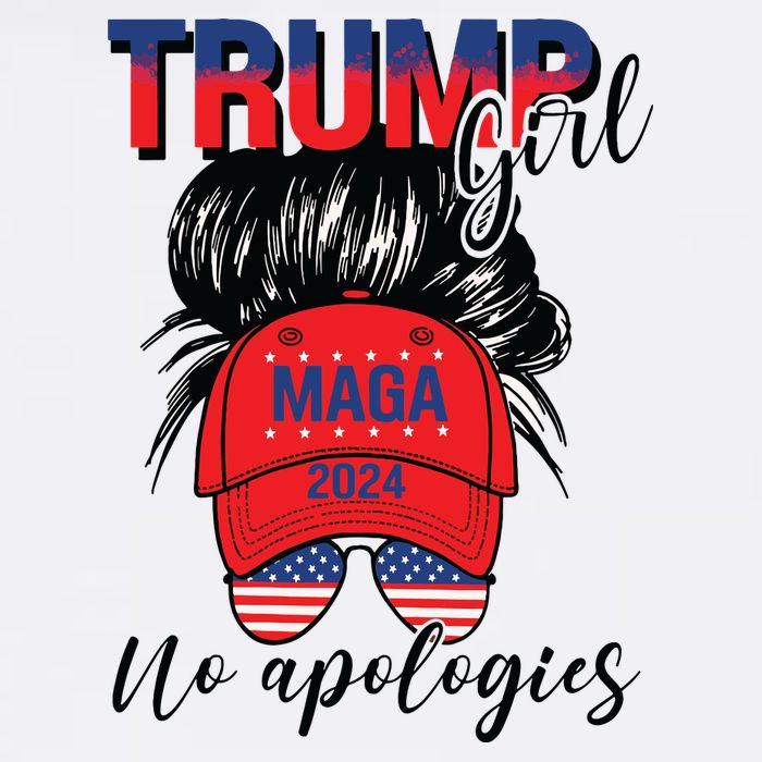 Trump Girl No Apologies Patriotic American Flatbill Hat