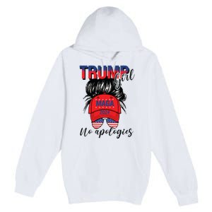 Trump Girl No Apologies Patriotic American Premium Pullover Hoodie