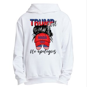 Trump Girl No Apologies Patriotic American Urban Pullover Hoodie