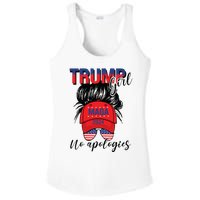 Trump Girl No Apologies Patriotic American Ladies PosiCharge Competitor Racerback Tank